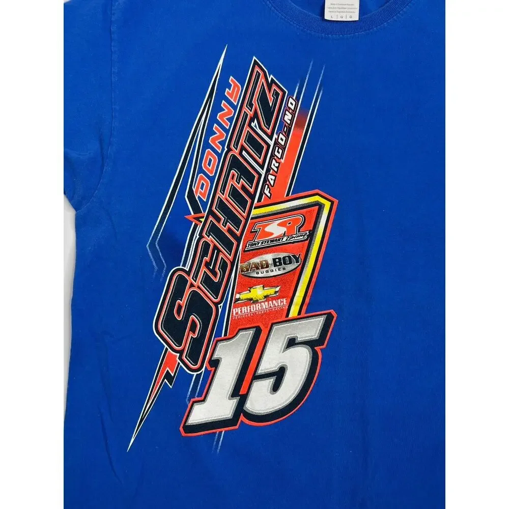Donny Schatz 15 North Dakota Blue T-Shirt Racing Mens Size Large